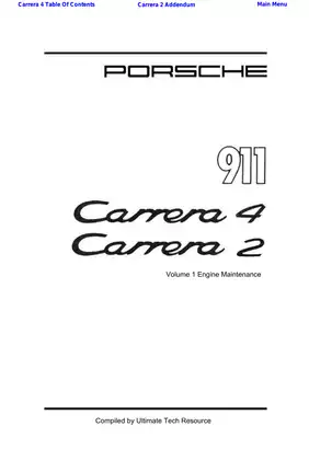1994-1989 Porsche 964, 911 Carrera 4, Carrera 2 workshop manual