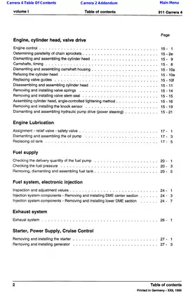 1994-1989 Porsche 964, 911 Carrera 4, Carrera 2 workshop manual Preview image 3