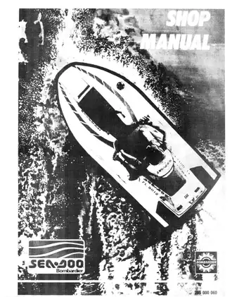 1989 Bombardier Sea-Doo SP (5802) Personal Watercraft shop manual Preview image 1