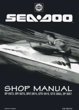 1995 Sea-Doo SP, SPI, SPX, GTS, GTX & XP OEM Shop Manual (P/N 219 100 013, 219 300 130) – preview page 1