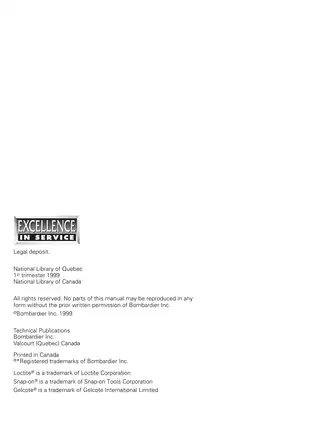 1999 Bombardier Sea-Doo Service Manual Preview image 3