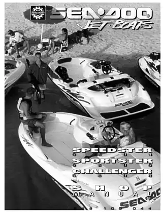 1996 Bombardier Sea-Doo Jet Boats Speedster, Sportster, Challenger shop manual Preview image 1