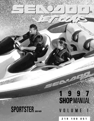 1997 Bombardier Sea-Doo Sportster (5605-5609) Jet Boat shop manual Preview image 1