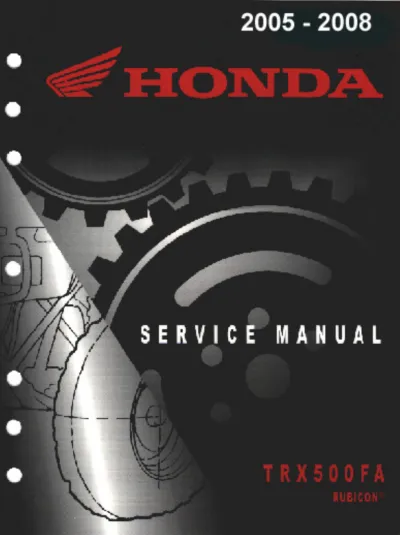 Preview: 2005–2008 Honda TRX500FA Rubicon Service & Repair Manual (P/N: 61HN253)