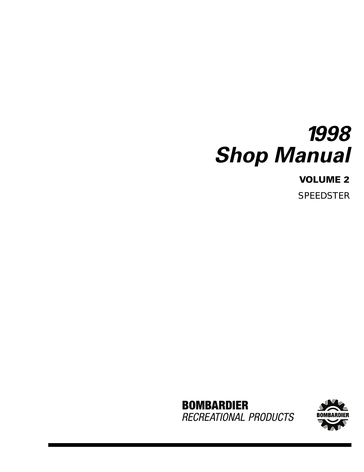 1998 Bombardier Sea-Doo Speedster 1600 Jet Boat shop manual Preview image 2