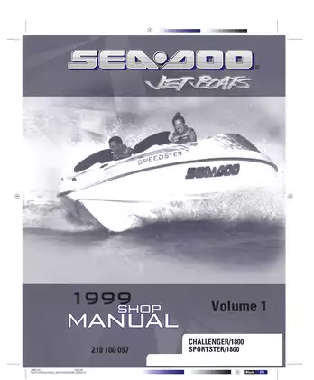 1999 Sea-Doo Sportster 1800, Challenger 1800 Jet Boat shop manual Preview image 1