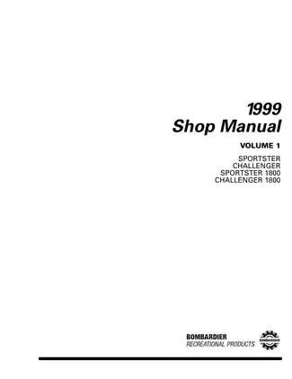 Bombardier Shop Manual for Sportster and Challenger 1800 (1999 Edition) Preview image 2