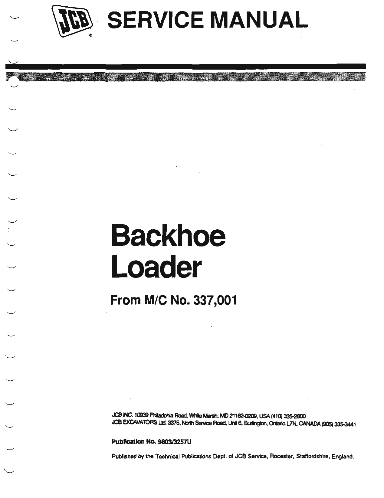 JCB 1400B backhoe loader manual Preview image 4