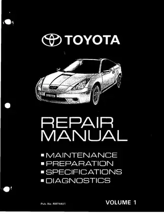 2000 Toyota Celica ZZT 230, ZZT 231 repair manual