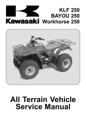 2003-2009 Kawasaki Bayou 250, KLF 250 ATV service manual Preview image 1