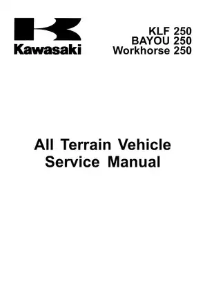 Kawasaki Bayou 250 ATV Service Manual - Comprehensive Repair Guide Preview image 5