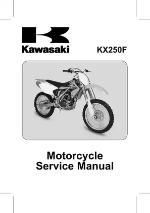 2004-2005 Kawasaki KX250F motorcycle service manual Preview image 1