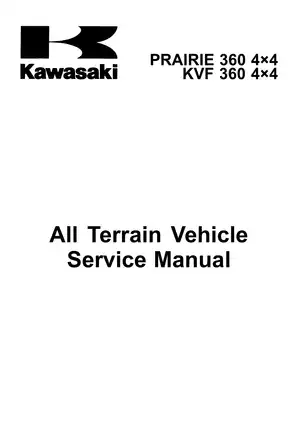 Kawasaki Prairie 360 4x4 Service Manual - Complete Maintenance Guide Preview image 5