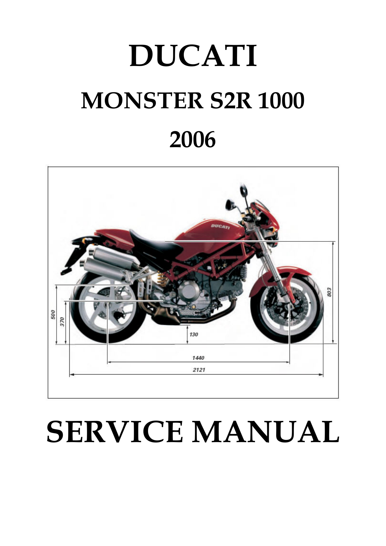 2006-2008 Ducati Monster S2R 1000 service manual Preview image 1