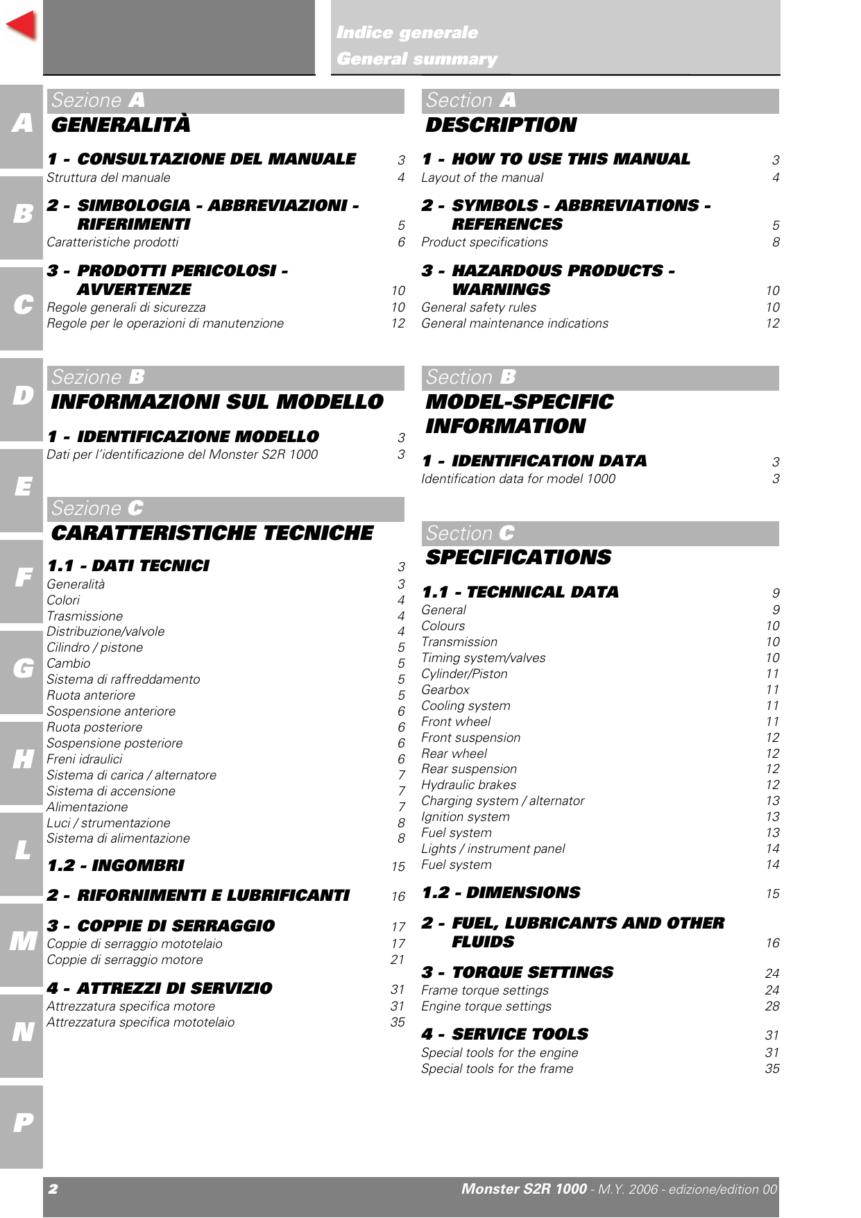 2006-2008 Ducati Monster S2R 1000 service manual Preview image 3