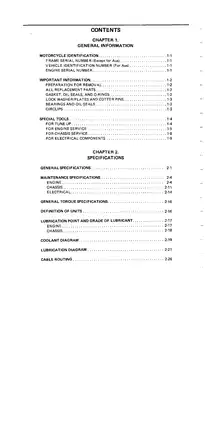 Yamaha FZR1000 Comprehensive Service Manual (All Models 1980-1995) Preview image 5