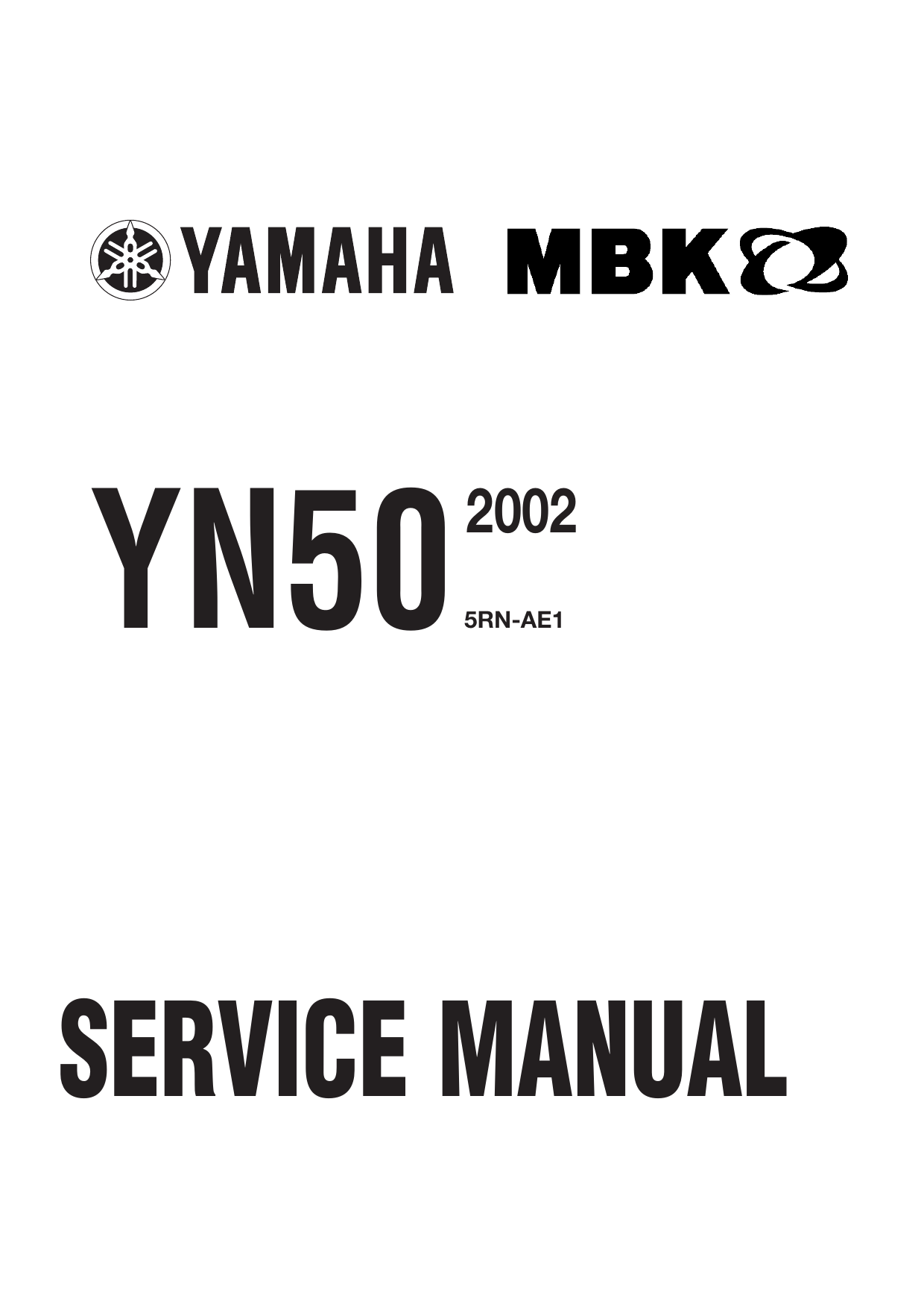 2002 Yamaha Neos YN50 service manual Preview image 1