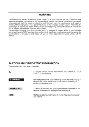 Yamaha YN50 & MBK CS Complete Service Manual (2002) Preview image 3