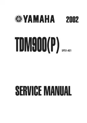 Yamaha TDM900 Service Manual (2002) Preview image 1