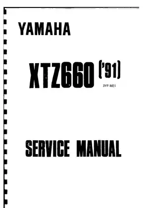 Yamaha XTZ660 Service Manual - Comprehensive Repair Guide