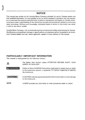 1991 Yamaha XTZ660 service manual Preview image 2