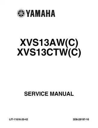 2007 Yamaha V-Star 1300, XV1300, XVS13AW-XVS13CTW service manual Preview image 1