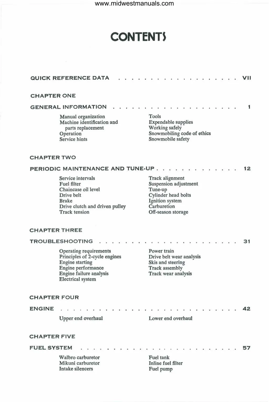 Vintage Arctic Cat Snowmobile Manual (1974-1979): Maintenance & Repair Guide Preview image 3