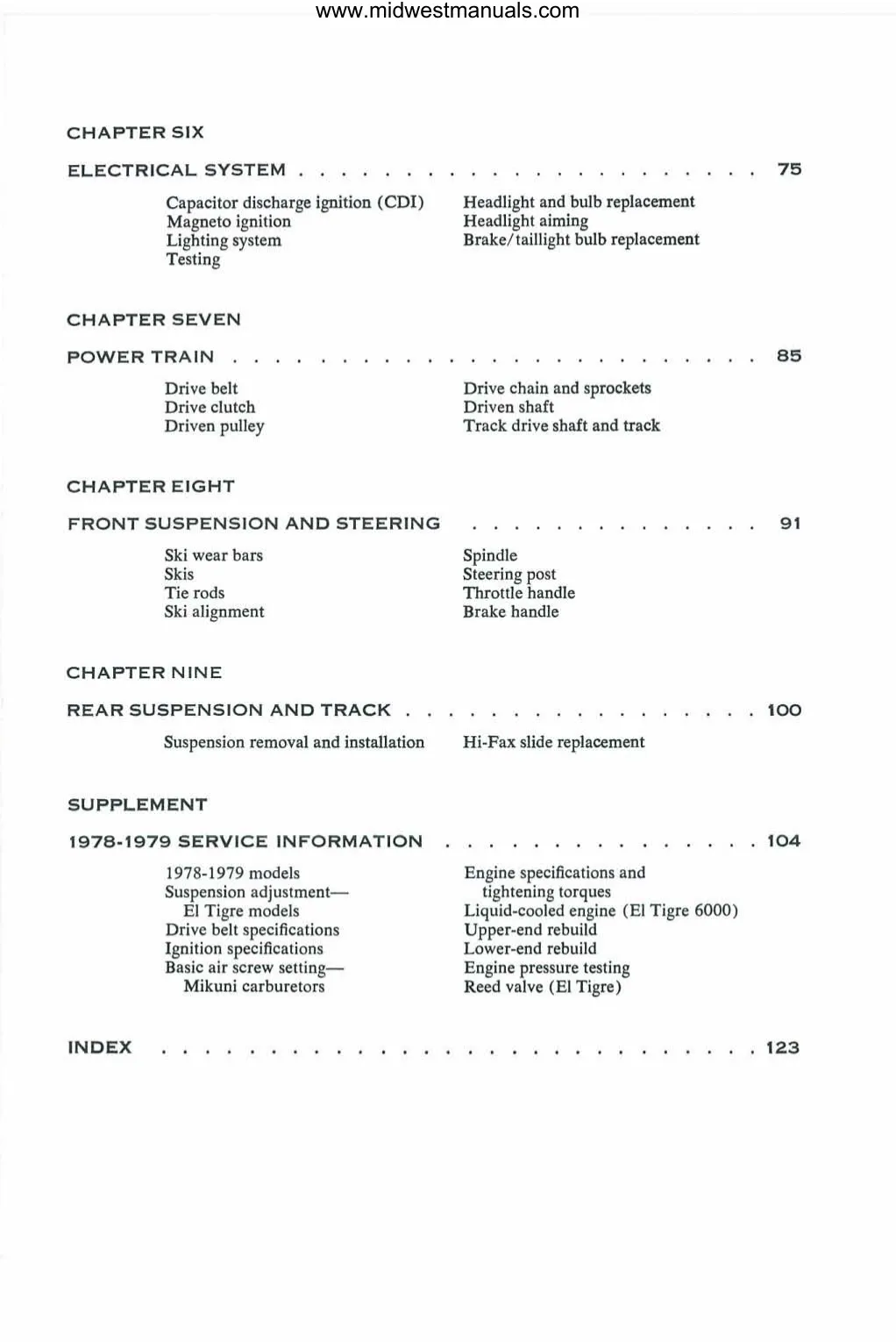 Vintage Arctic Cat Snowmobile Manual (1974-1979): Maintenance & Repair Guide Preview image 4