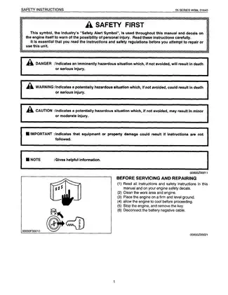 Kubota 05 series diesel engine workshop manual Preview image 4