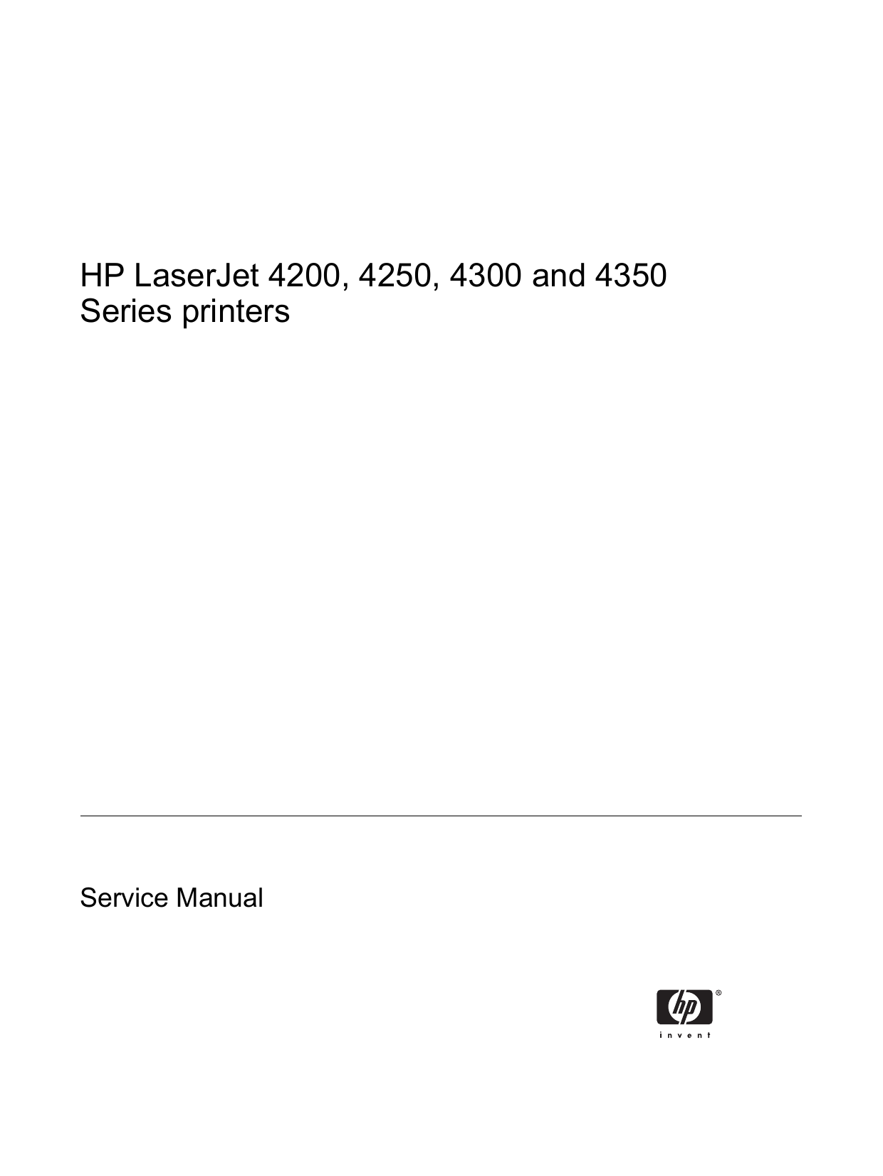 HP LaserJet 4200, 4250, 4300, 4350 monochrome laser printer service guide Preview image 3