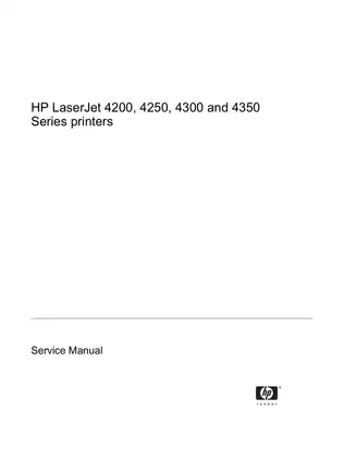 HP LaserJet 4200/4250/4300/4350 Series Service Manual Preview image 3