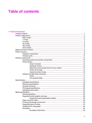 HP LaserJet 4200/4250/4300/4350 Series Service Manual Preview image 5