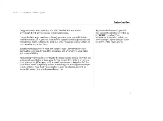 2010 Honda CR-V Owner's Manual - Comprehensive Guide for Owners Preview image 3