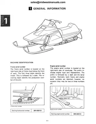 1984-1987 Yamaha V-Max 540 Series Snowmobile Service Manual Preview image 4