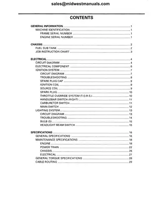 Yamaha Bravo 250 & Bravo 250 LT Snowmobile Service Manual (1989-2009) Preview image 2