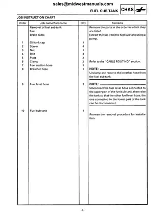 Yamaha Bravo 250 & Bravo 250 LT Snowmobile Service Manual (1989-2009) Preview image 5
