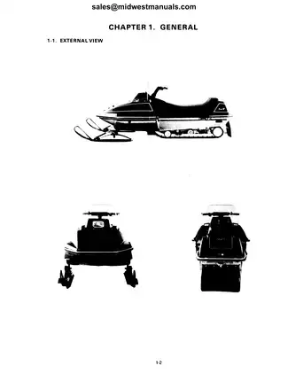 Yamaha Excel-V/XLV/EC540 Series Snowmobile Service Manual (1979-1990) Preview image 4