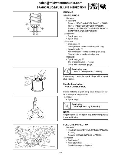 Yamaha Phazer 500 Series / Venture Lite 500 Snowmobile 2007–2008 Service Manual OEM – preview page 1