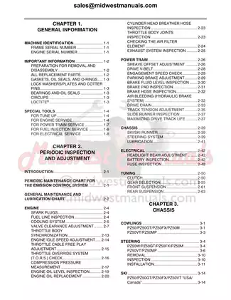 2007-2008 Yamaha Phazer 500 Series/Venture Lite 500 Snowmobile Service Manual Preview image 4