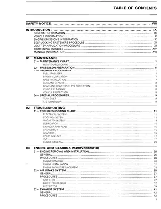 2008-2009 Can-Am Outlander , Renegade 500, 650, 800, XT, Max, LTD  manual Preview image 2