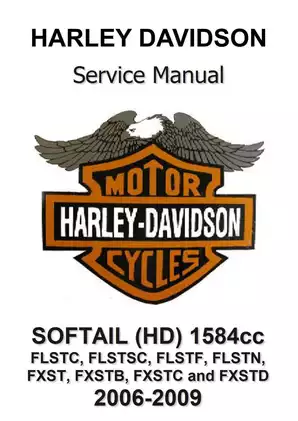 2006-2009 Harley Davidson Softail FLSTSC, FXSTS, FXSTD, FLSTC, FLSTF, FXST,  FXSTB,  FLSTN, FLST repair manual Preview image 1