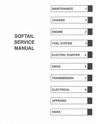 2006-2009 Harley Davidson Softail FLSTSC, FXSTS, FXSTD, FLSTC, FLSTF, FXST,  FXSTB,  FLSTN, FLST repair manual Preview image 2