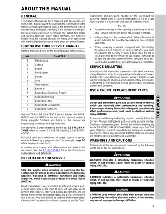 2008 Harley Davidson Touring service manual Preview image 2