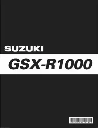 Suzuki GSX-R1000 Service Manual - Comprehensive Repair Guide