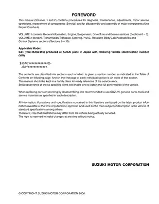 Suzuki SX4 service and shop manual Preview image 3