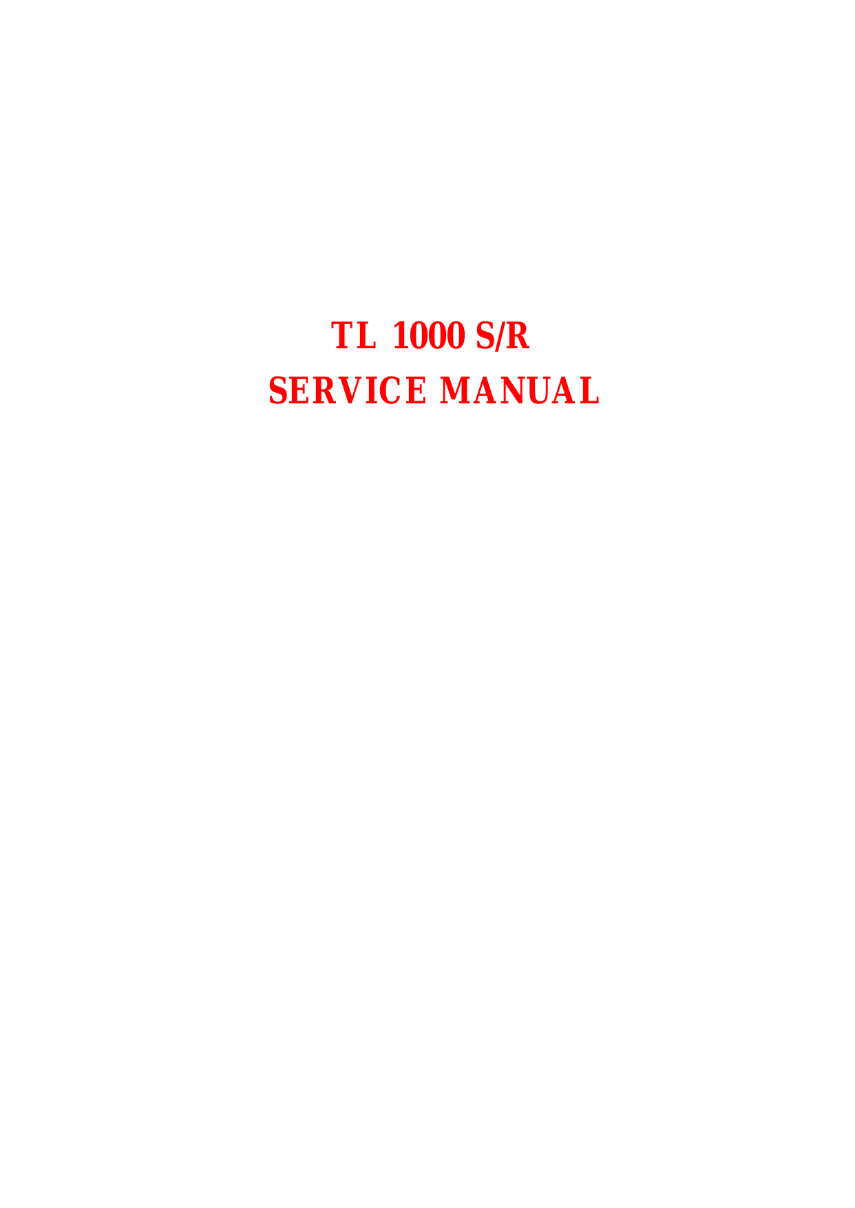 1997-2001 Suzuki TL 1000 S service manual Preview image 6