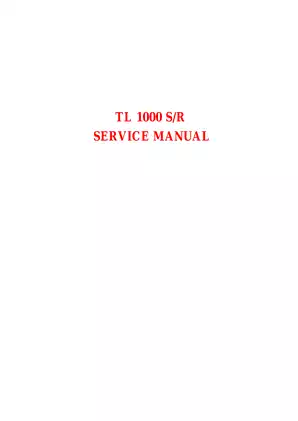 1997-2001 Suzuki TL 1000 S/R service manual Preview image 1