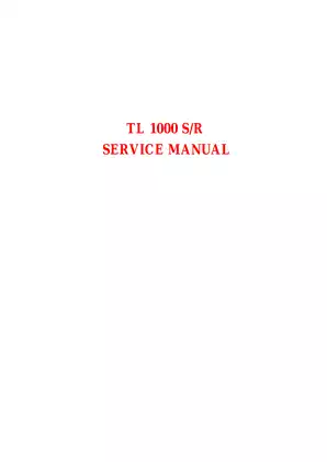 Suzuki TL1000S Motorcycle Service Manual | Comprehensive 1996 Maintenance Guide
