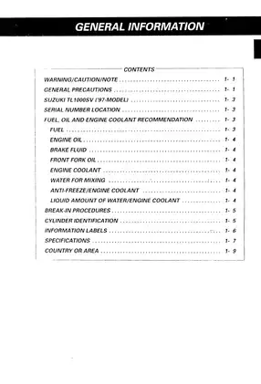 Suzuki TL1000S Motorcycle Service Manual | Comprehensive 1996 Maintenance Guide Preview image 5