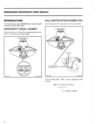1990 Bombardier Sea-Doo, GT, SP shop manual Preview image 5